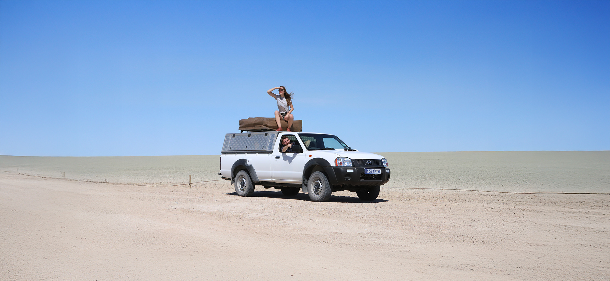 Manuela and Remy traveling in Africa