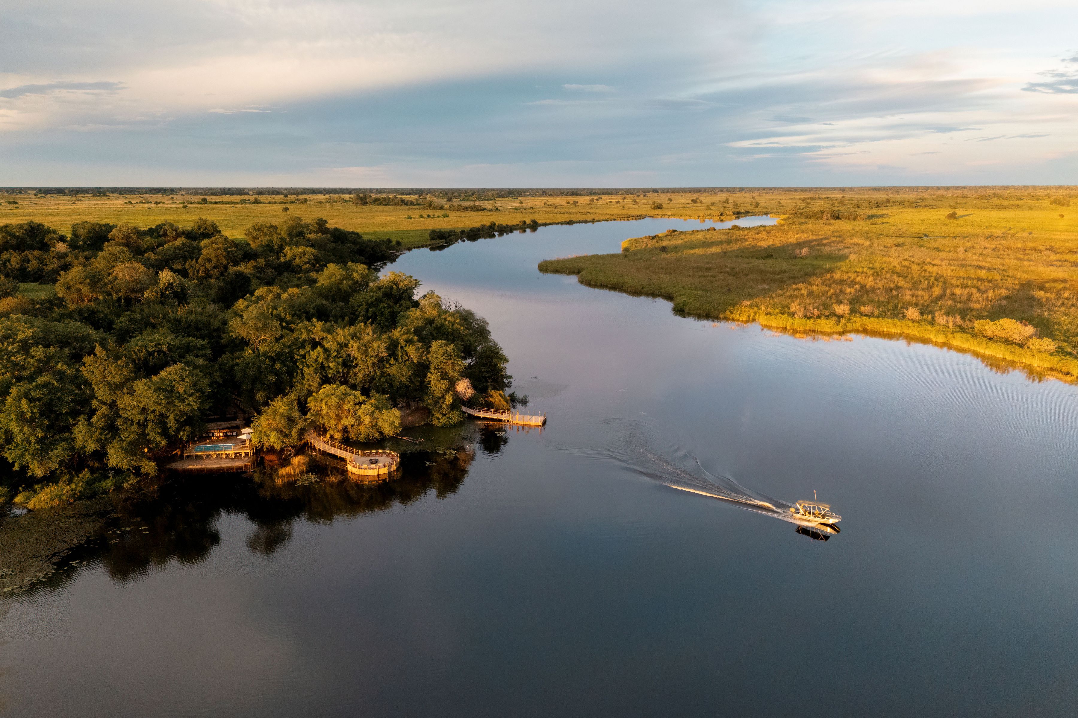 Bootsfahrt im Okavango Delta