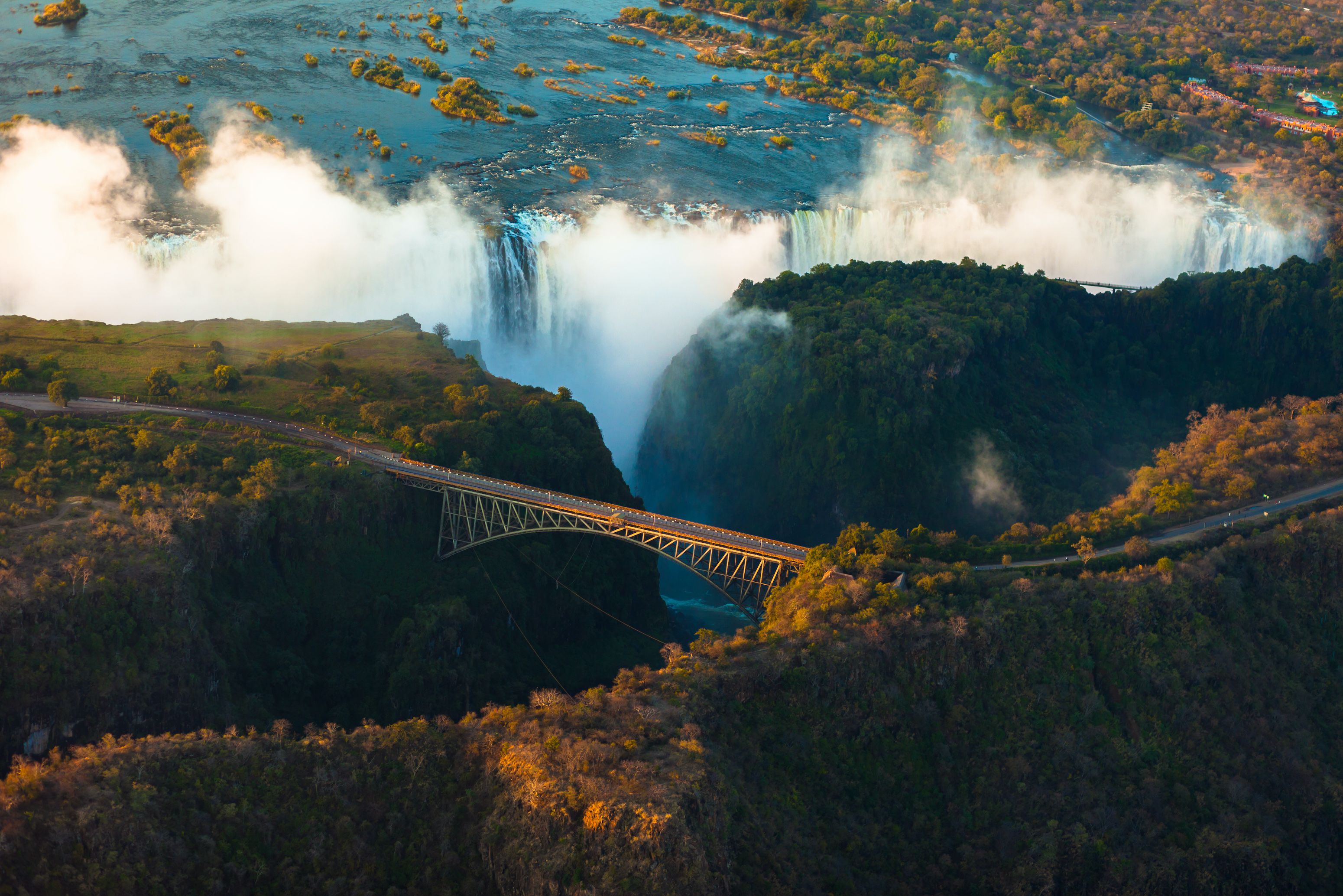 Blick auf die Victoria Falls
